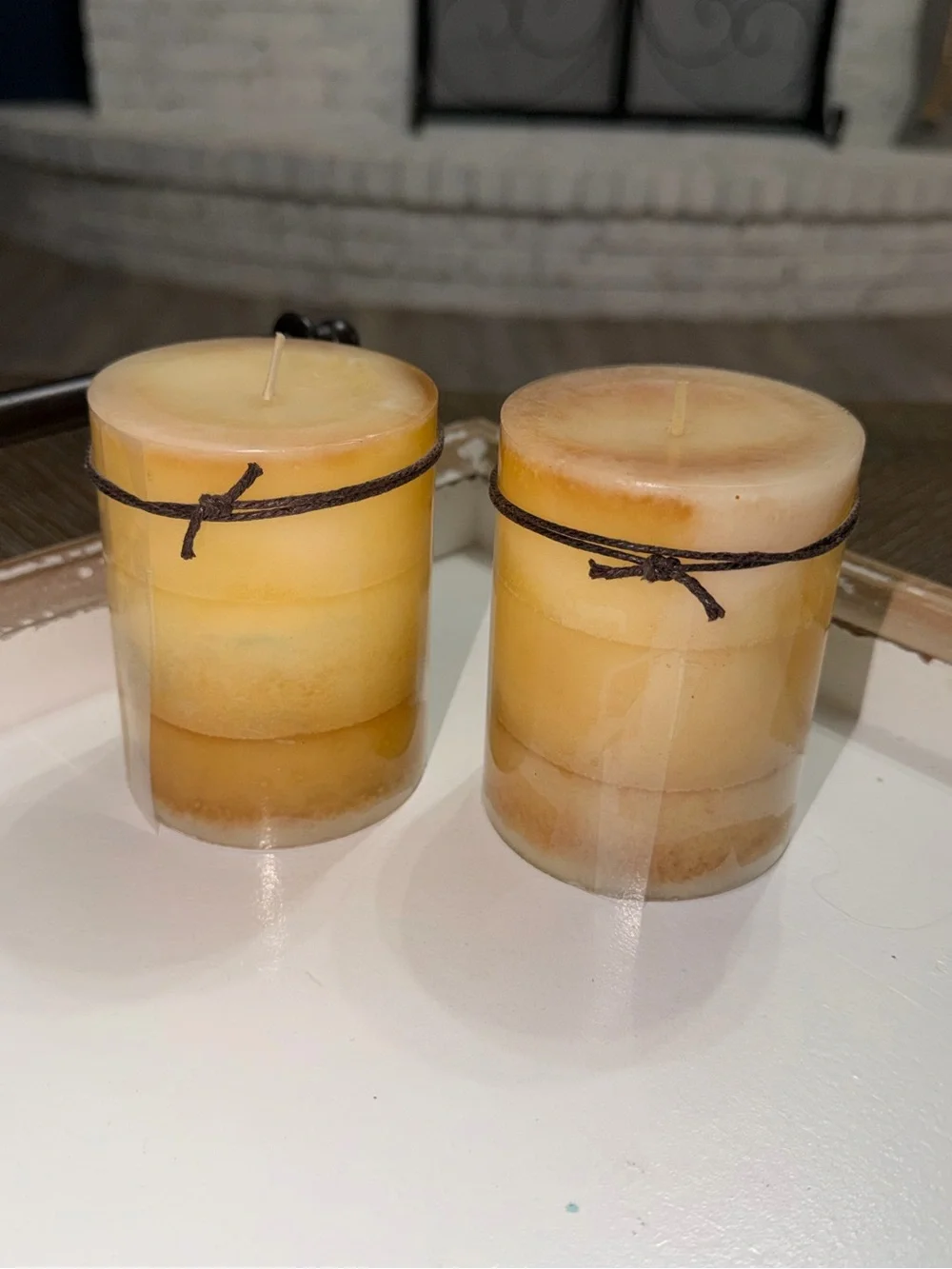 Pier 1 Pillar Candles Set of 2